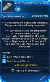 Supercooled power cannon tooptip