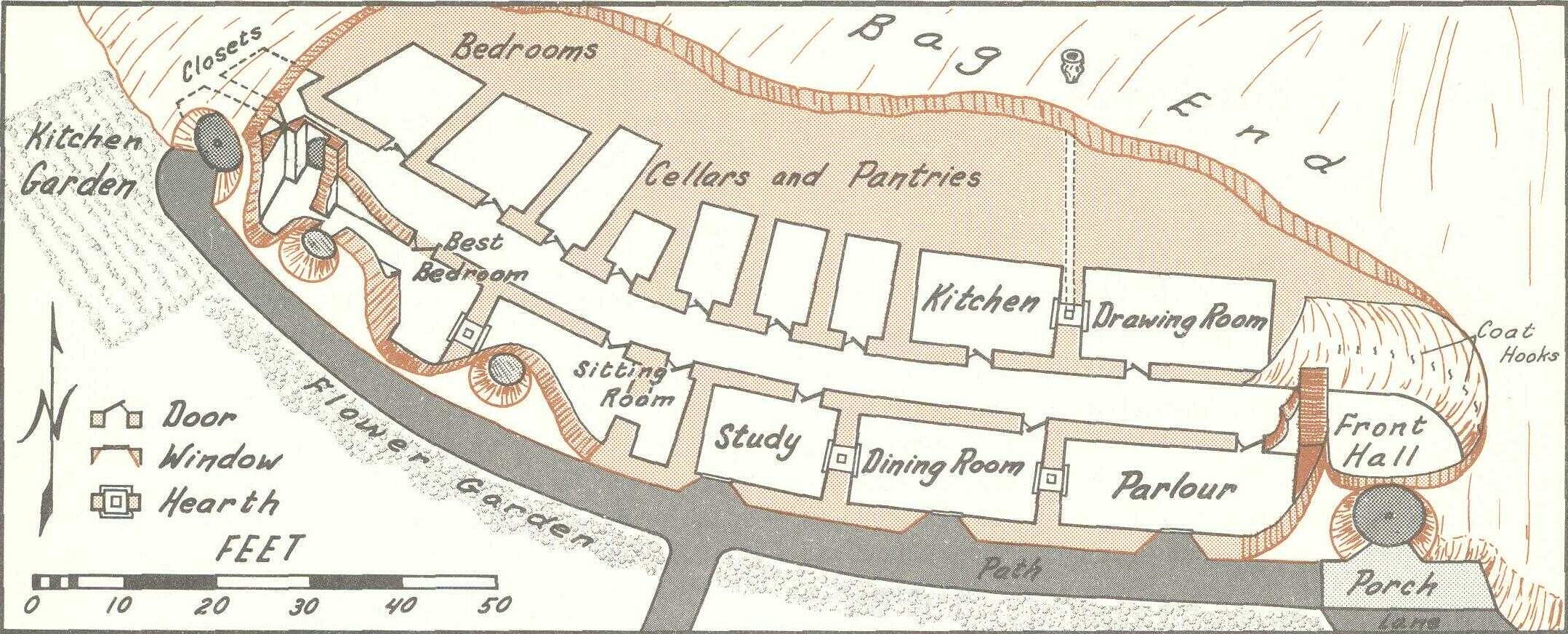 Bag End House Plan Lotr