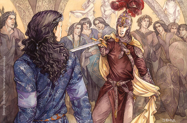 File:Feanor threatening Fingolfin.jpg