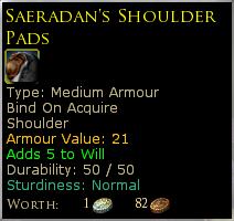 Saerands shoulder pads
