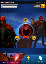 Unholy Outlaw Event Screen