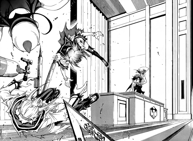 File:Chairwoman Medaka defeats three freshmen.png