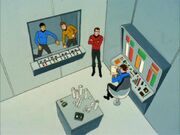 Sickbay aquarium with controls