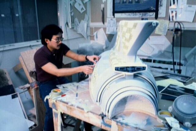 File:USS Enterprise section model under construction being worked upon bu ILM's Larry Tan.jpg