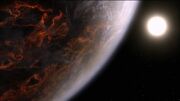Planet in shifted orbit