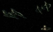 Enolian patrol ship, aft