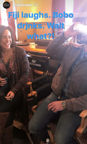 File:BTS Parisa Fitz-Henley and Dylan Bruce Arielle's IG.png