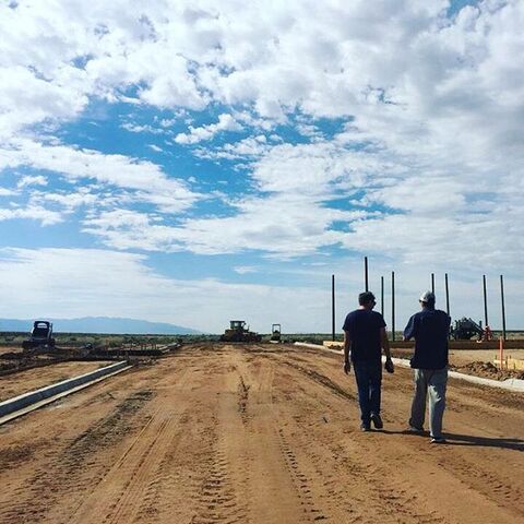 File:BTS Locations department checking over future backlot of Midnight, Texas.jpg