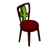 Burgundy Cactus Chair