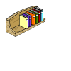 Bookshelf with Books