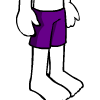 Bumper boat shorts, purple