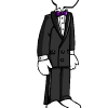 Classic tuxedo with Amethyst tie