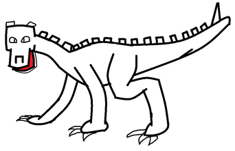 Wingless dragon template
