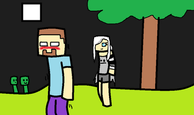 Herobrine and annabeth