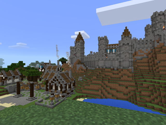 File:Minecraft medieval castle west.png