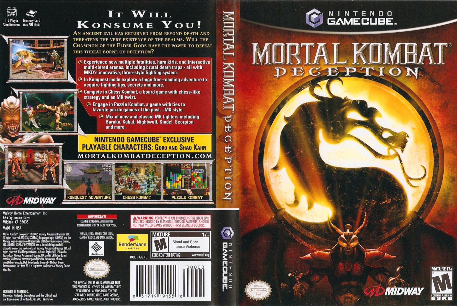 Mortal Kombat Iso Gamecube Mortal Kombat Iso Gamecube