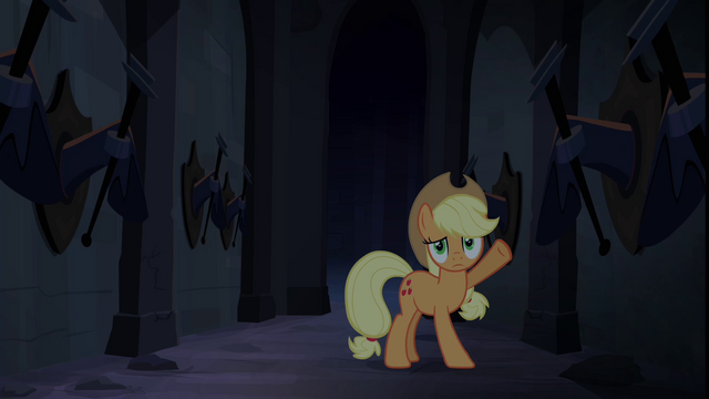 File:Applejack "I'm over here" S4E03.png