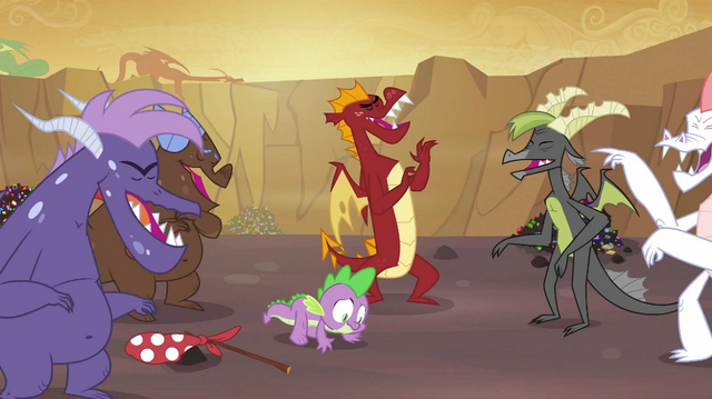 File:Dragons laughing at Spike S2E21.png