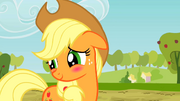 Applejack blushing S2E14