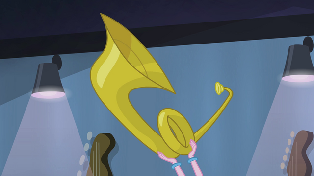 File:Pinkie Pie holding up a tuba EG2.png