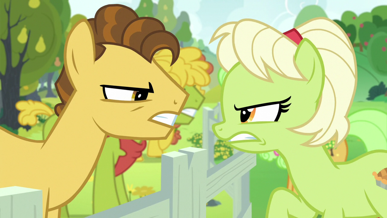 Image Young Grand Pear vs. young Granny Smith S7E13.png My Little Pony Friendship is Magic