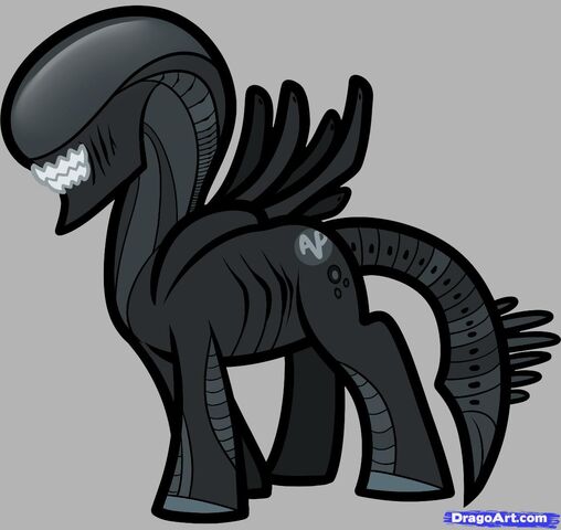 File:FANMADE Xenomorph pony.jpg