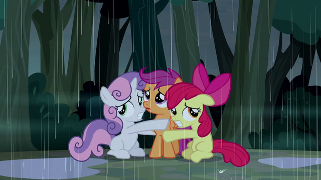 File:Cutie Mark Crusaders trembling in fear S5E6.png