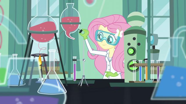 File:Fluttershy doing chemistry EG3.png