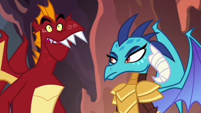 File:Garble hears Spike's booming voice S6E5.png