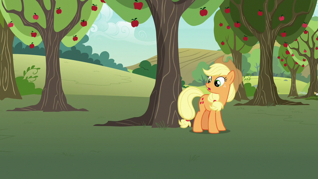 File:Applejack "as useful as a burned knot on a zapplin' tree" S7E9.png