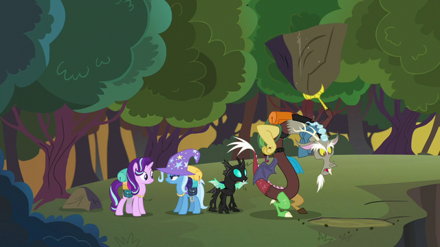 File:Discord looks for Fluttershy under a large rock S6E25.png