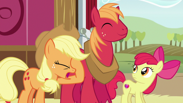 File:Applejack groans and face-hoofs S6E23.png