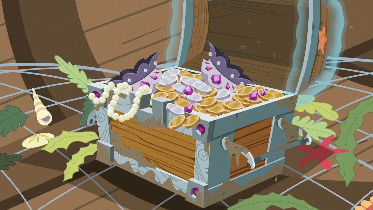Image Treasure chest with bits and goblets S6E22.png My Little Pony