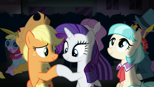 File:Applejack and Rarity hoof-bump S5E16.png
