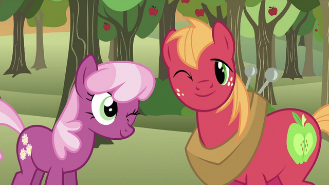 File:Cheerilee Big McIntosh wink S2E17.png