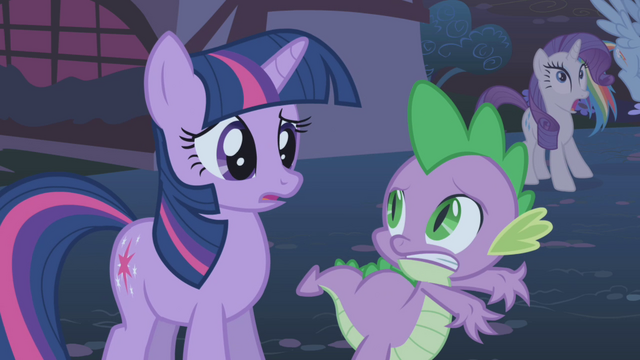 File:Spike gesturing for Twilight to take action S1E06.png