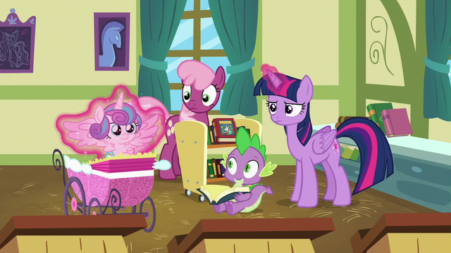 File:Twilight puts Flurry Heart in her stroller again S7E3.png
