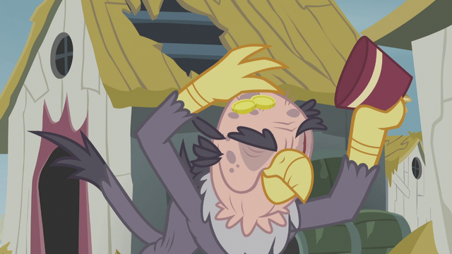 File:Grampa Gruff puts two bits on his head S5E8.png
