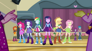 Twilight shouting "friendship is magic!" EG2.png