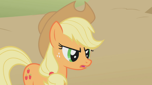 File:Applejack looking stern S01E13.png