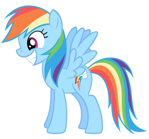 Archivo:Rainbow Dash vector profile.png
