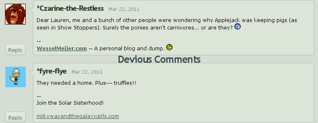 File:Lauren Faust on the Apple family raising pigs.png