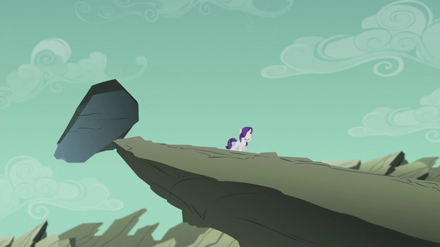 File:Filly Rarity walking away from the dumb rock S5E25.png