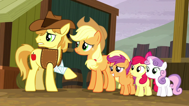 File:AJ, Braeburn, and CMC watch Silverstar leave S5E6.png