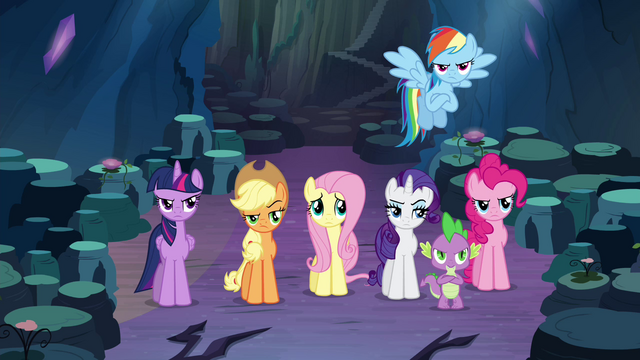 File:Main cast getting impatient with Discord S4E25.png