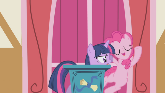 File:Twilight pushes Pinkie off the podium S1E04.png