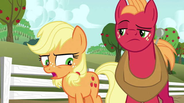 File:Young Applejack "that's usually the case" S6E23.png