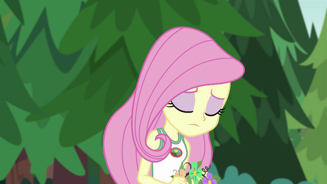 File:Fluttershy sitting lonely by herself EG4.png