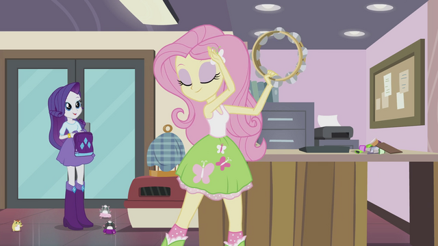 File:Fluttershy playing tambourine EG2.png