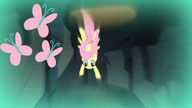 File:FANMADE Fluttershy falling wallpaper.jpg